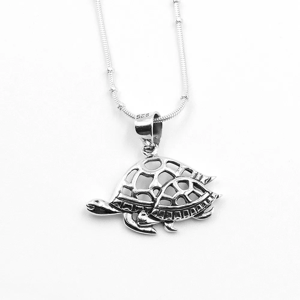 Tortoise Silver Pendant