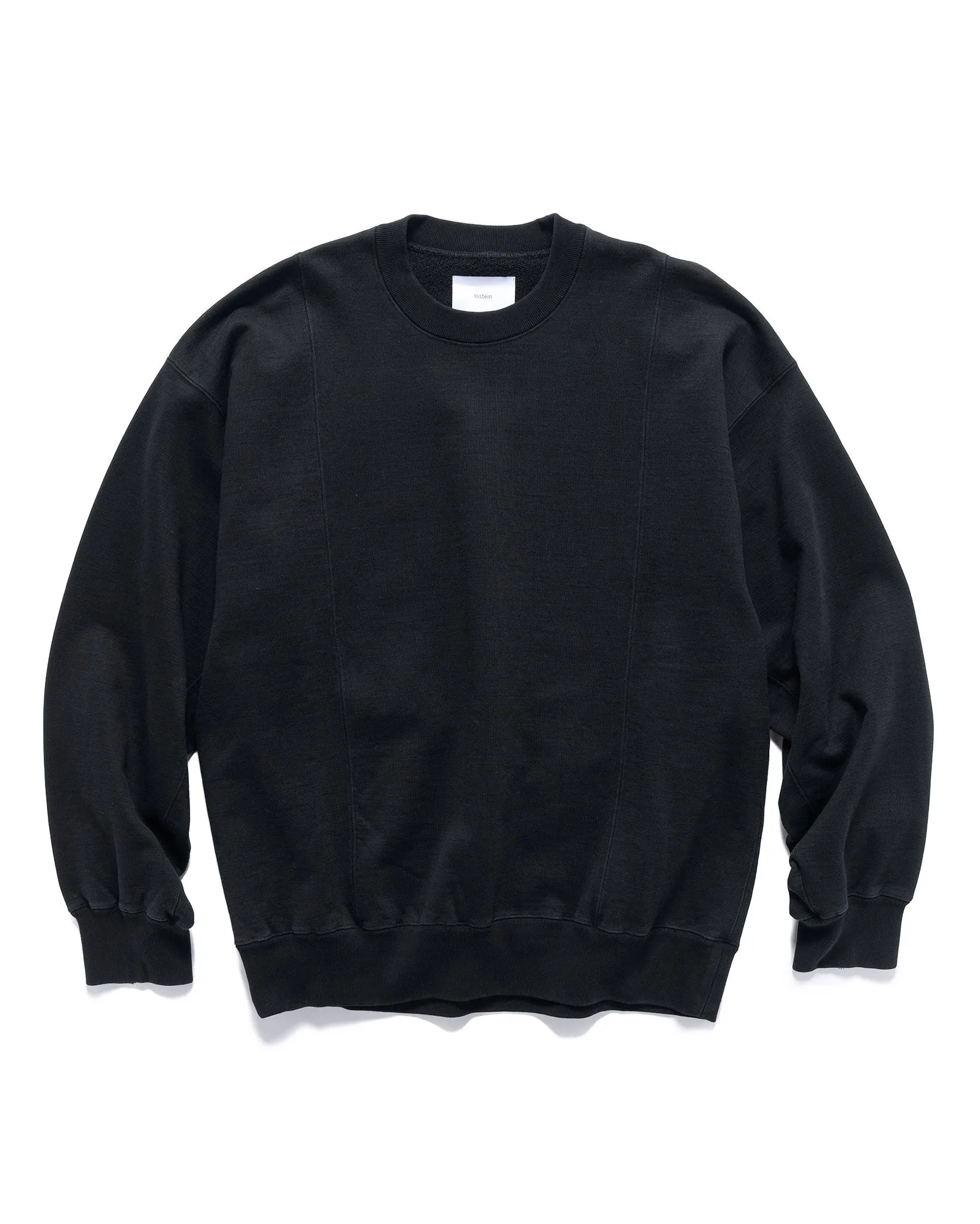 Untwisted Yarn Fade Sweat Ls Black