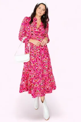 You're My Happy Place Midi Shirt Dress